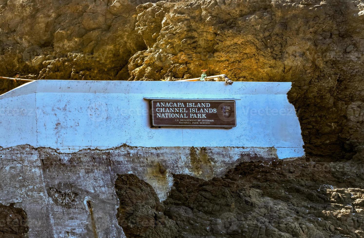 Sign at the entrance to Anacapa Island in Channel Islands National Park, California. photo