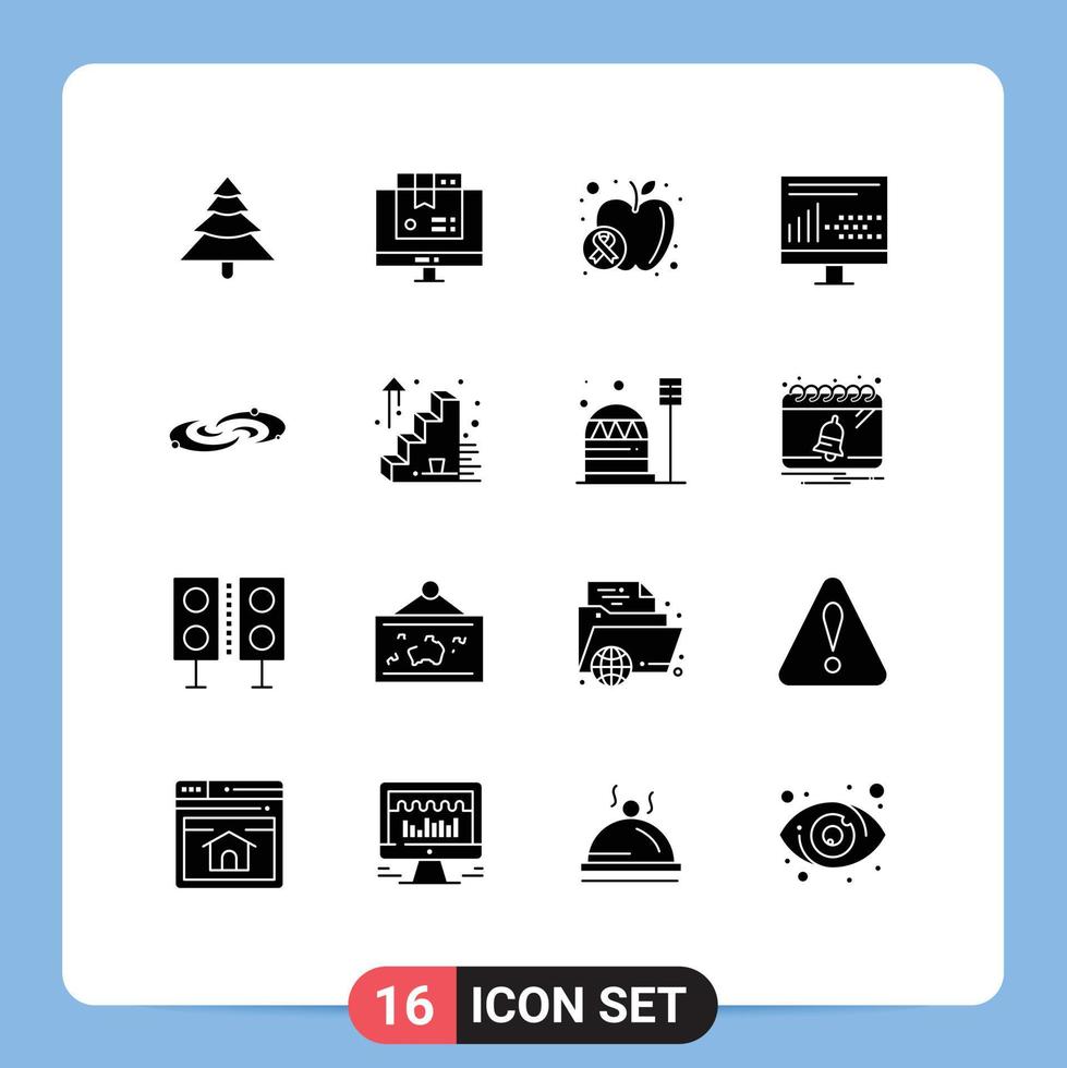 16 Creative Icons Modern Signs and Symbols of galaxy programing apple development coding Editable Vector Design Elements