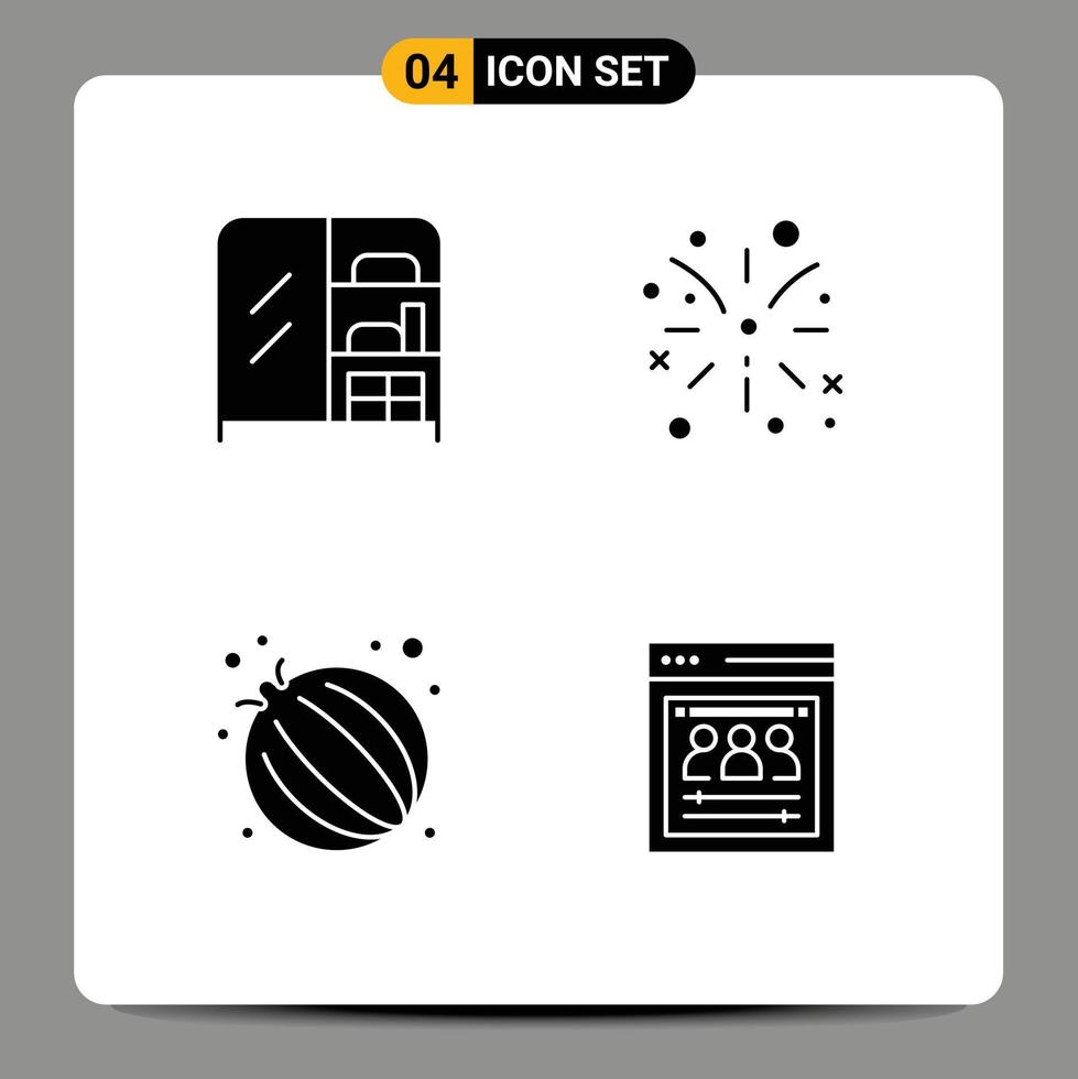Solid Glyph Pack of Universal Symbols of furniture organization page canada food web developers Editable Vector Design Elements