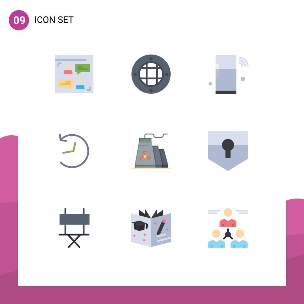 Set of 9 Modern UI Icons Symbols Signs for construction refresh internet logo wifi Editable Vector Design Elements