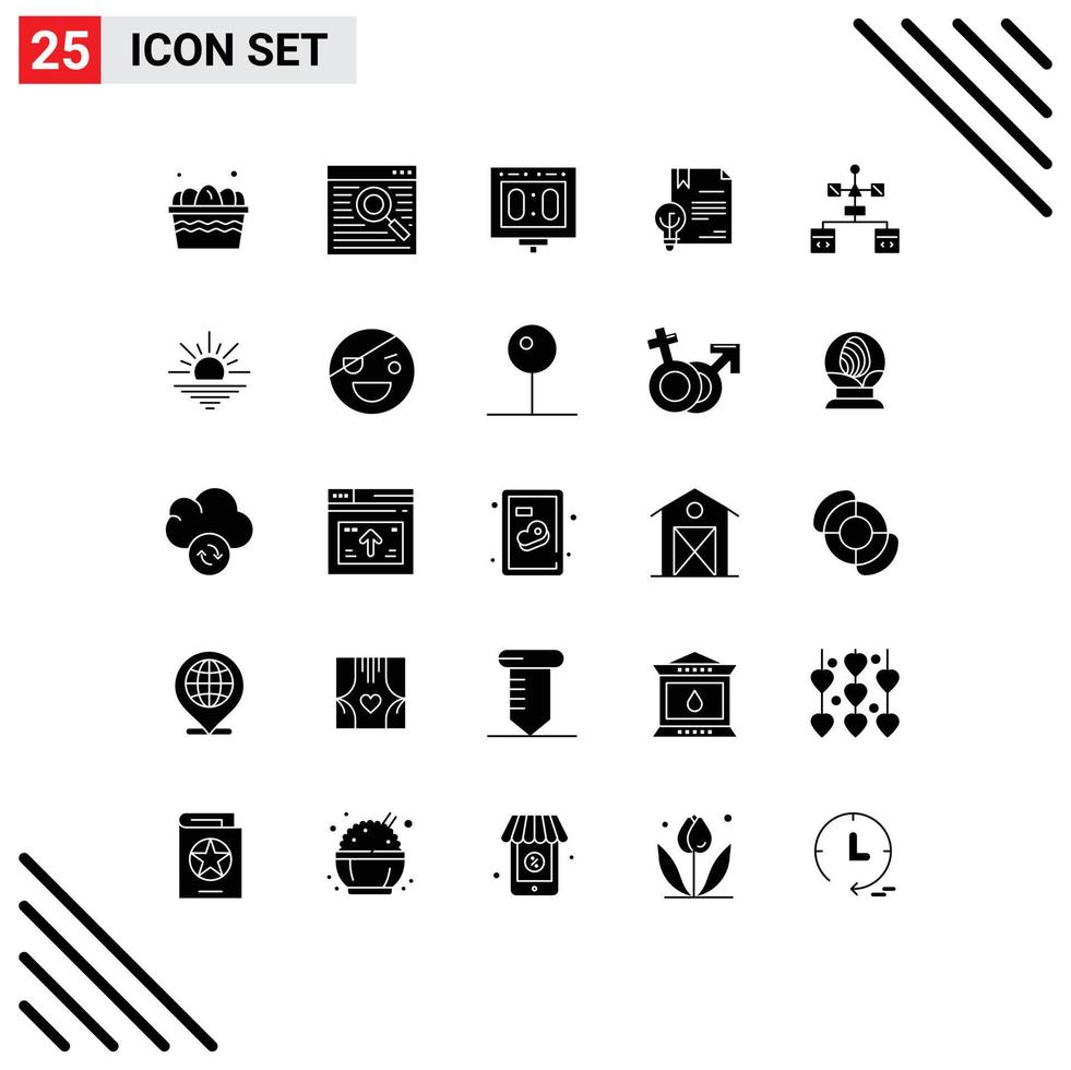 Universal Icon Symbols Group of 25 Modern Solid Glyphs of law digital competition copyright stadium Editable Vector Design Elements