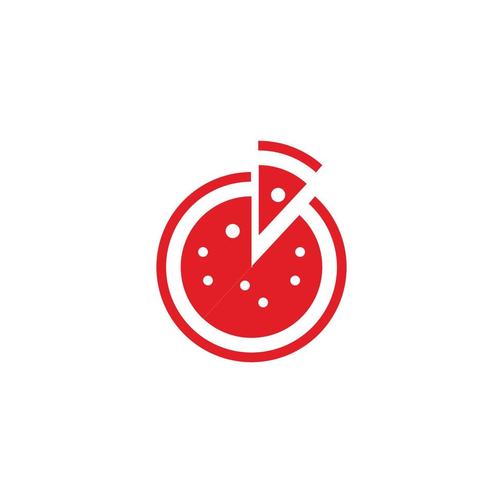 plantilla de logotipo de pizza. diseño de vectores de comida rápida. ilustración de productos de panadería