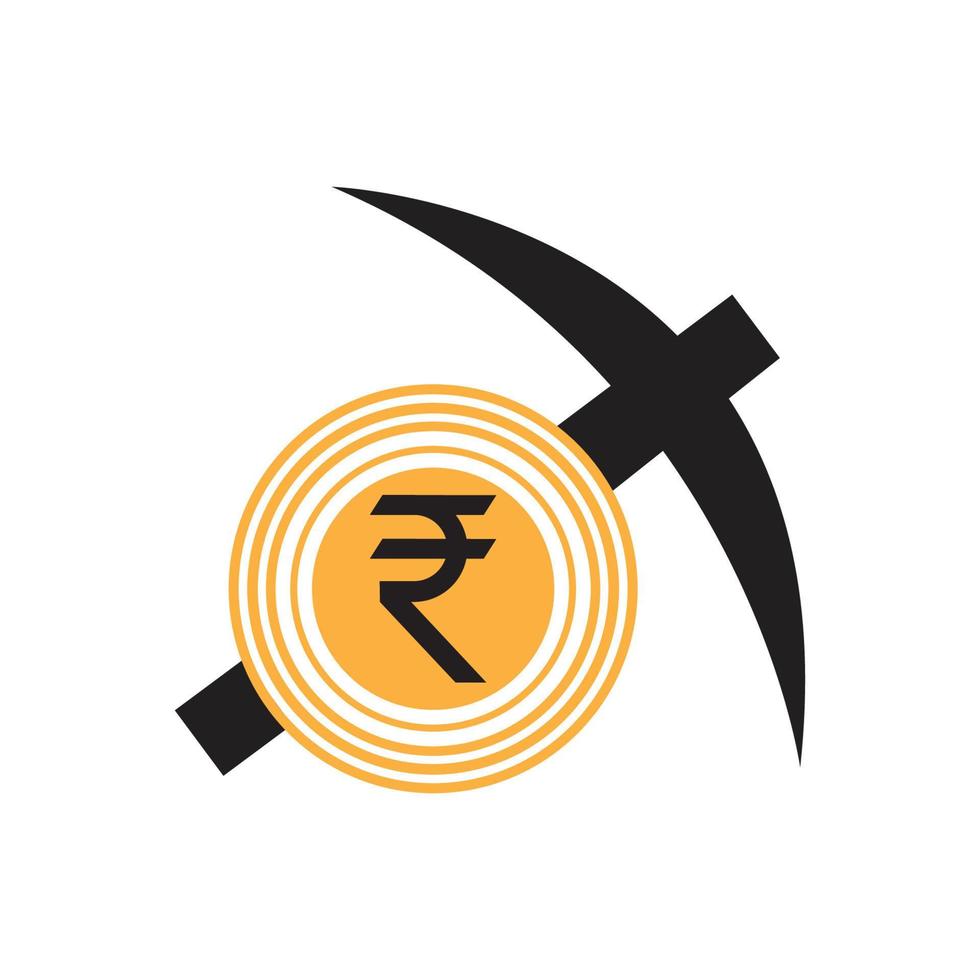 icono de la rupia india. vector de signo de rupia india