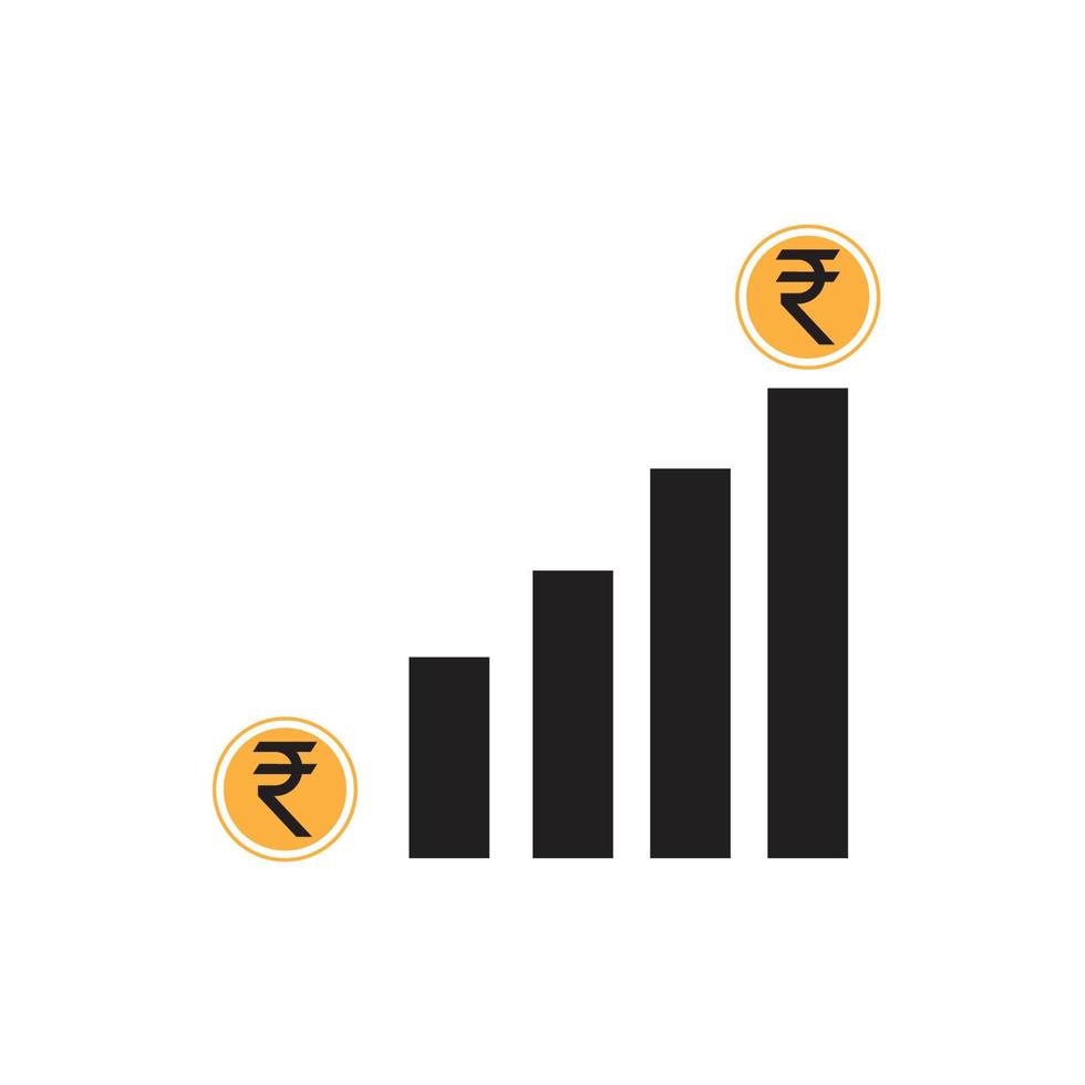 icono de la rupia india. vector de signo de rupia india