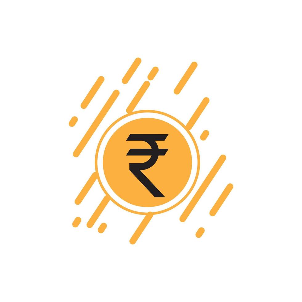icono de la rupia india. vector de signo de rupia india