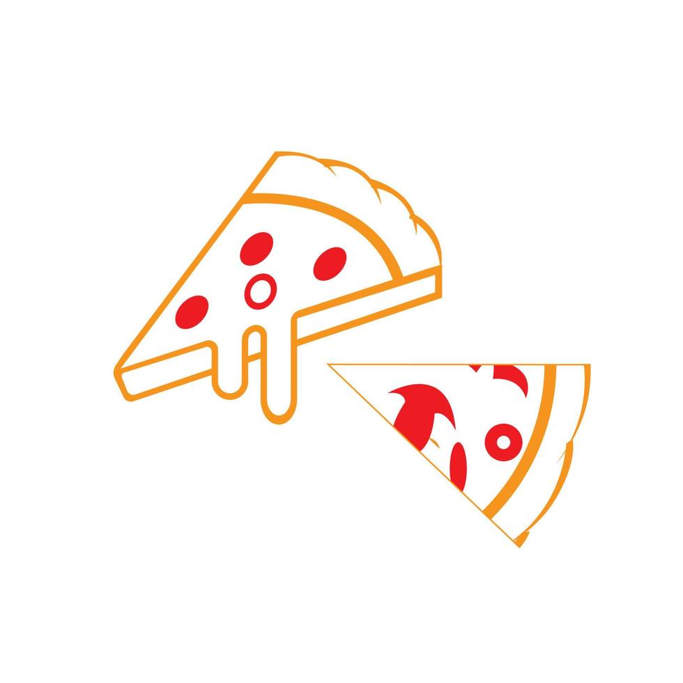 plantilla de logotipo de pizza. diseño de vectores de comida rápida. ilustración de productos de panadería