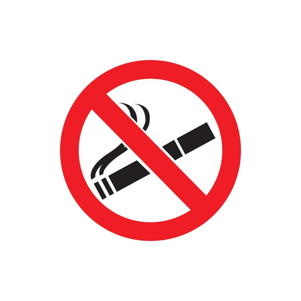 no fumar icono vector logo plantilla ilustración diseño