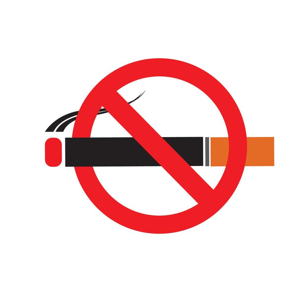 No Smoking Icon Vector Logo Template Illustration Design