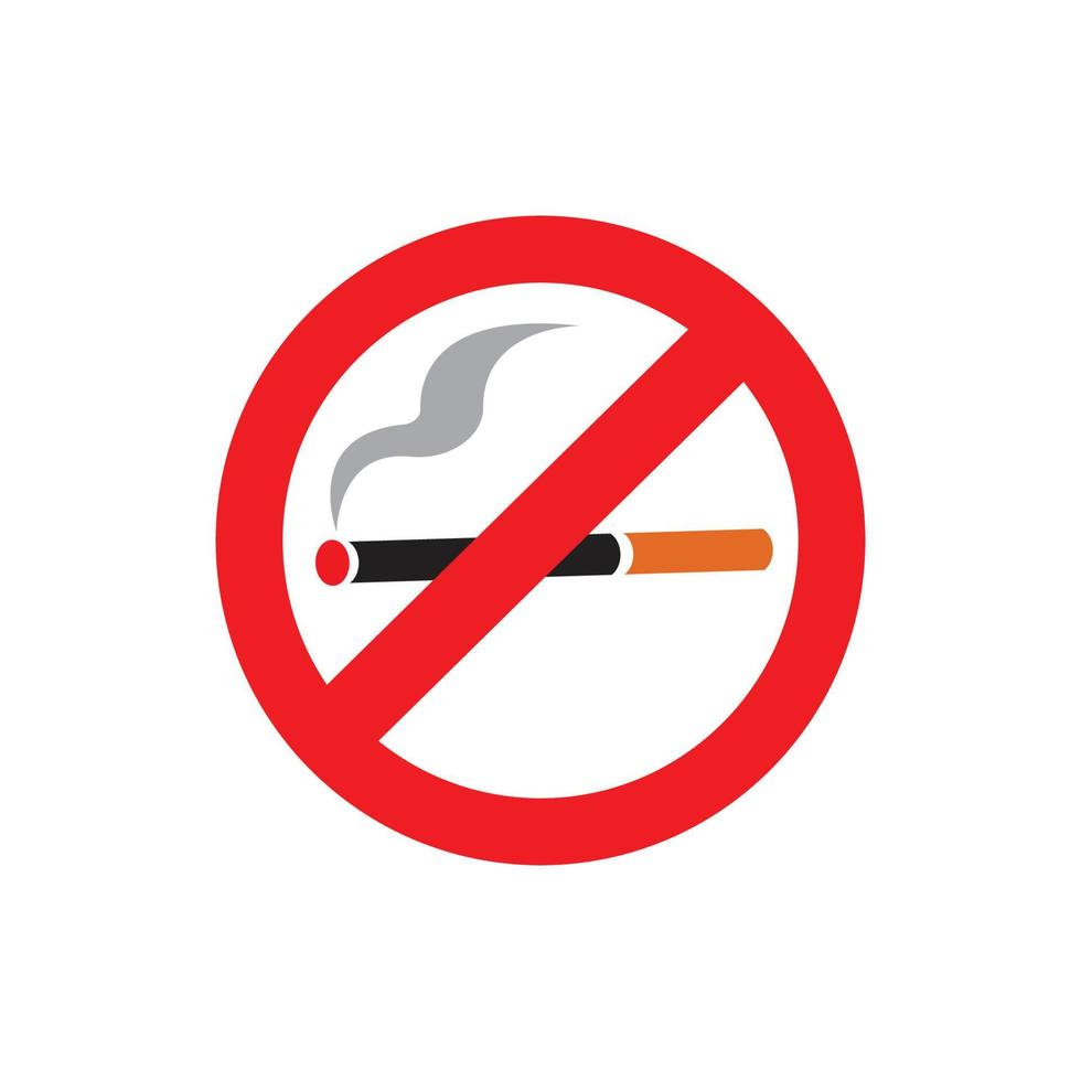 no fumar icono vector logo plantilla ilustración diseño