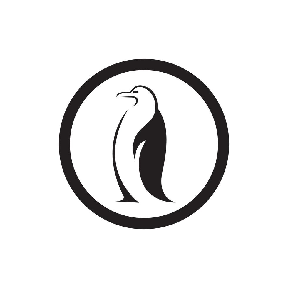 logotipo de animal pingüino vector