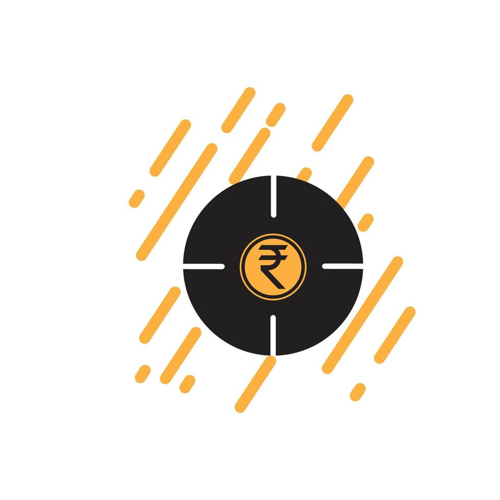 icono de la rupia india. vector de signo de rupia india