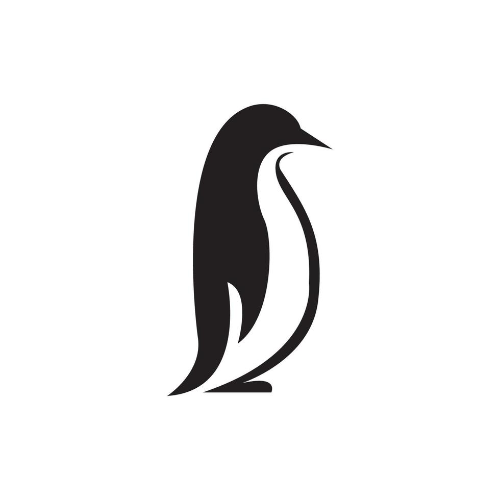 logotipo de animal pingüino vector