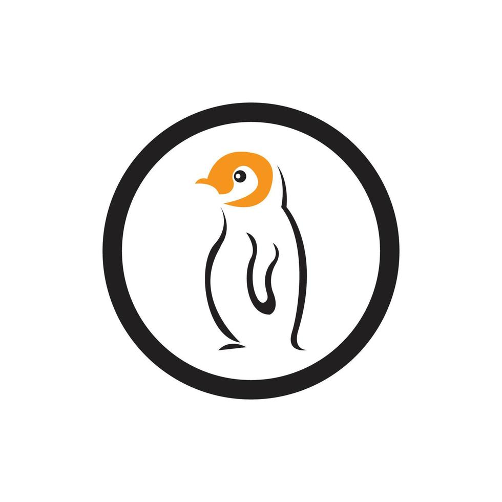 logotipo de animal pingüino vector