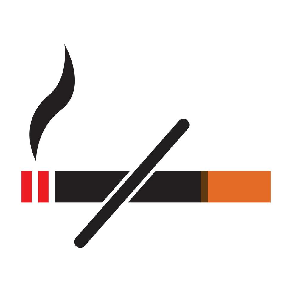 No Smoking Icon Vector Logo Template Illustration Design