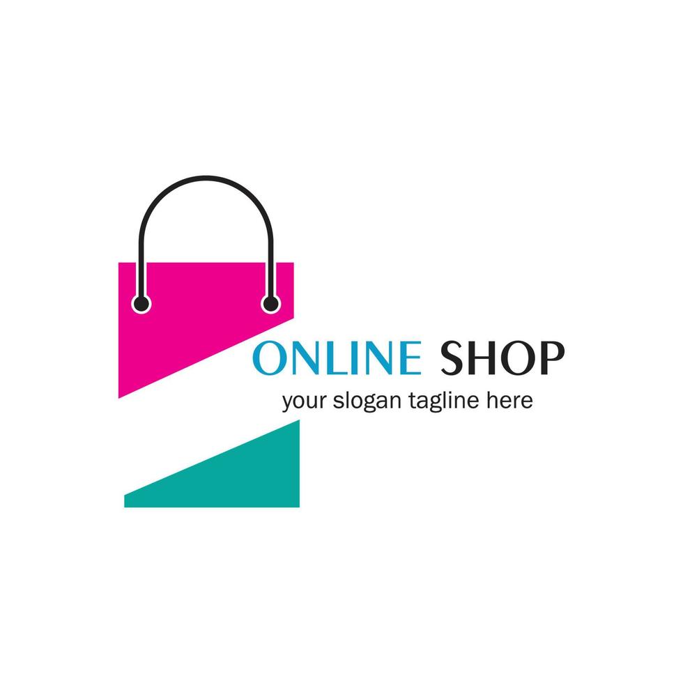 diseño de plantilla de ilustración de icono de vector de logotipo de tienda en línea