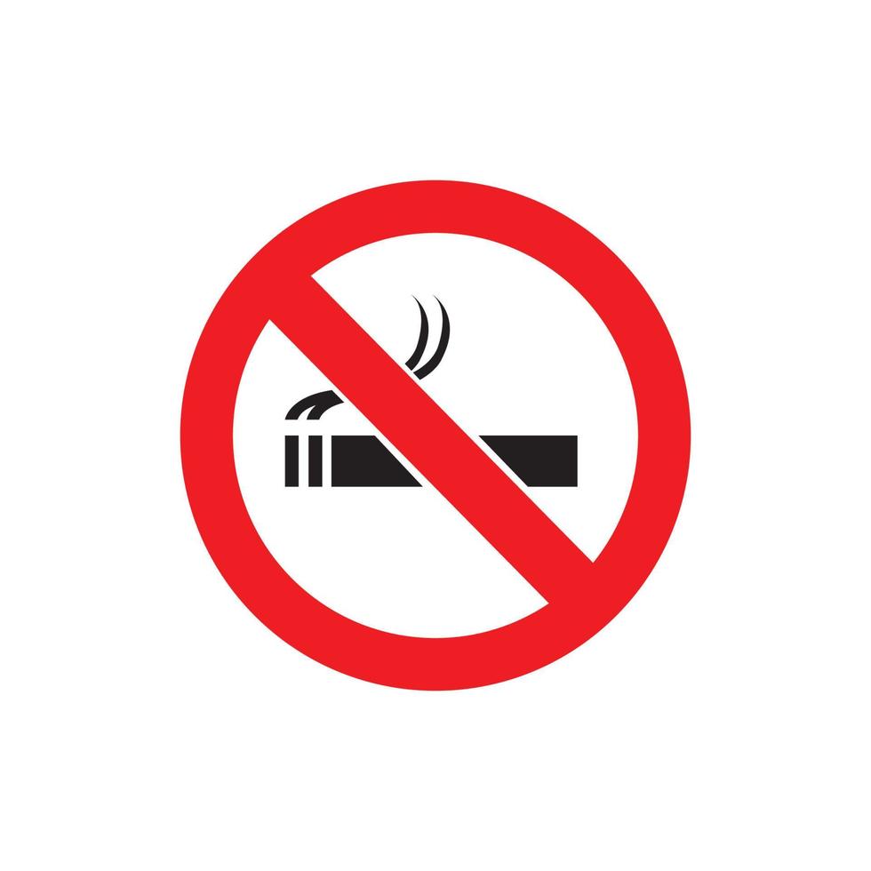 No Smoking Icon Vector Logo Template Illustration Design