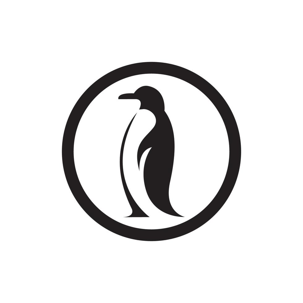 logotipo de animal pingüino vector