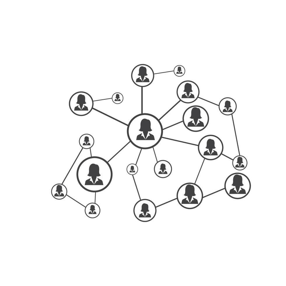 People Network and social icon design template vector