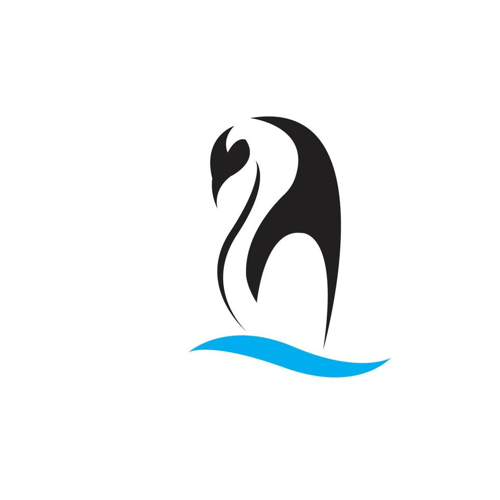 logotipo de animal pingüino vector