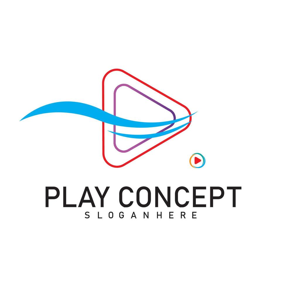 Colorful Play logo design concept. Play logo template vector. Icon Symbol vector