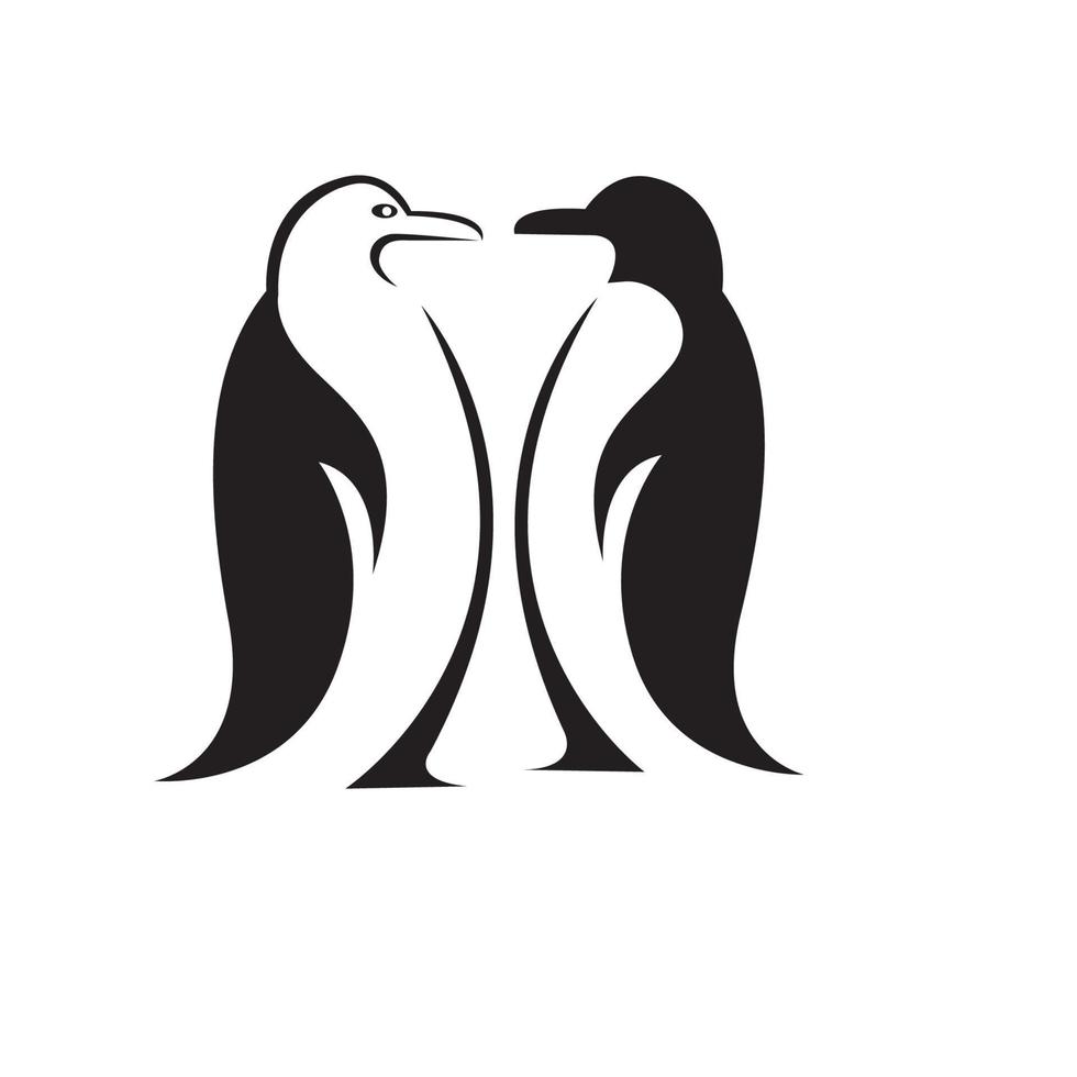 logotipo de animal pingüino vector