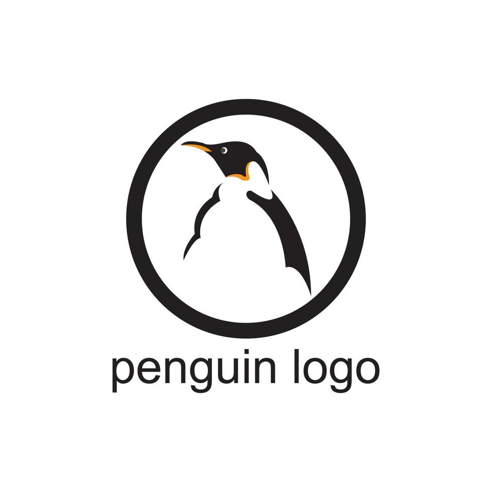 logotipo de animal pingüino vector