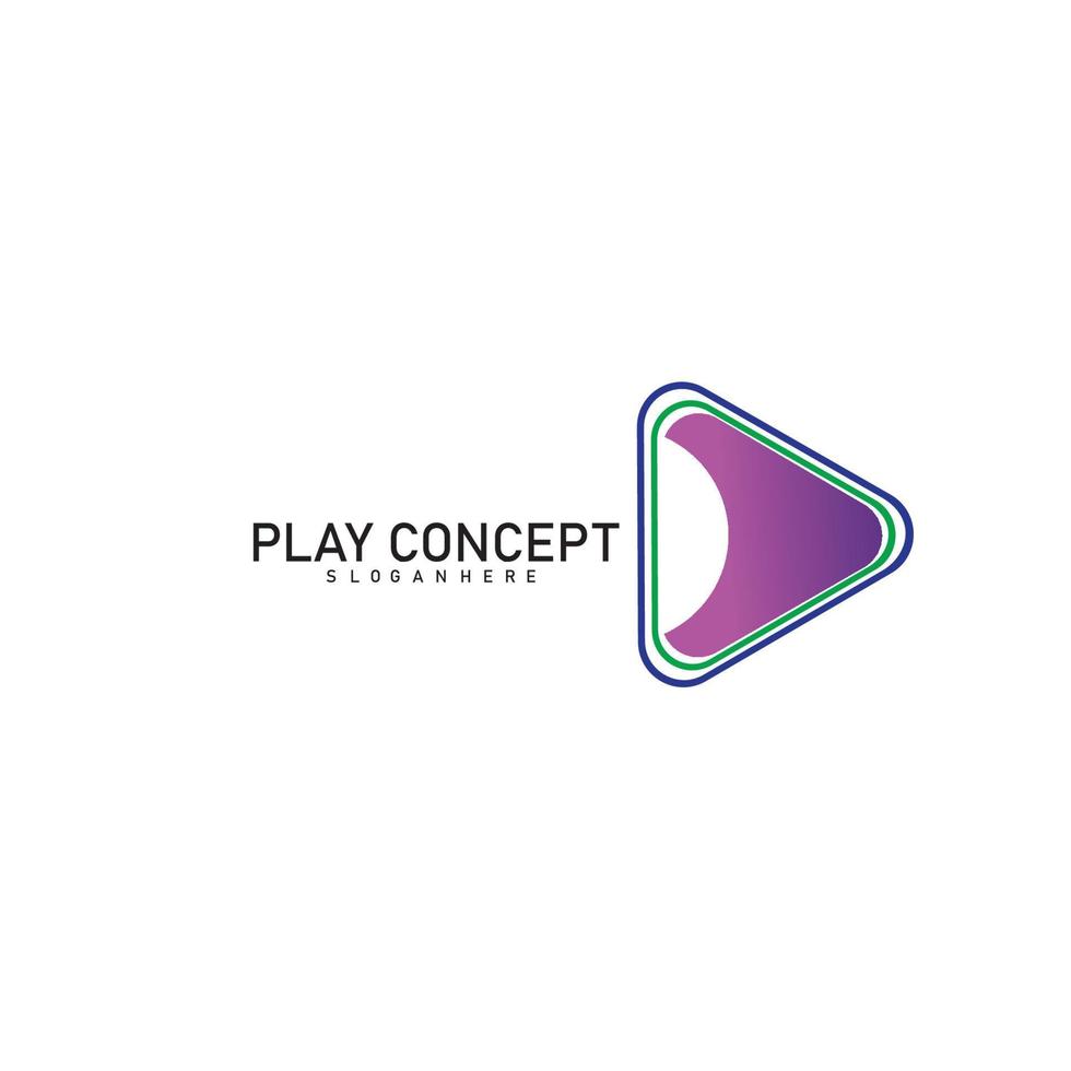 Colorful Play logo design concept. Play logo template vector. Icon Symbol vector