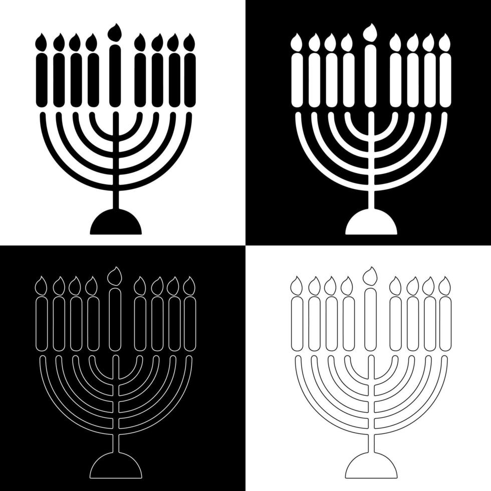 vector de dibujo de velas de hanukkah para sitios web, impresión y otros