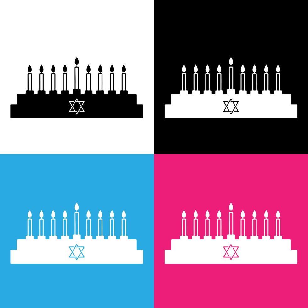 Hanukkah candles drawing vector for websites, printing and others