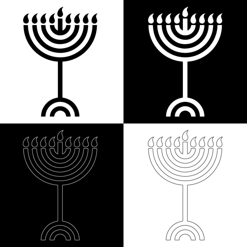 vector de dibujo de velas de hanukkah para sitios web, impresión y otros