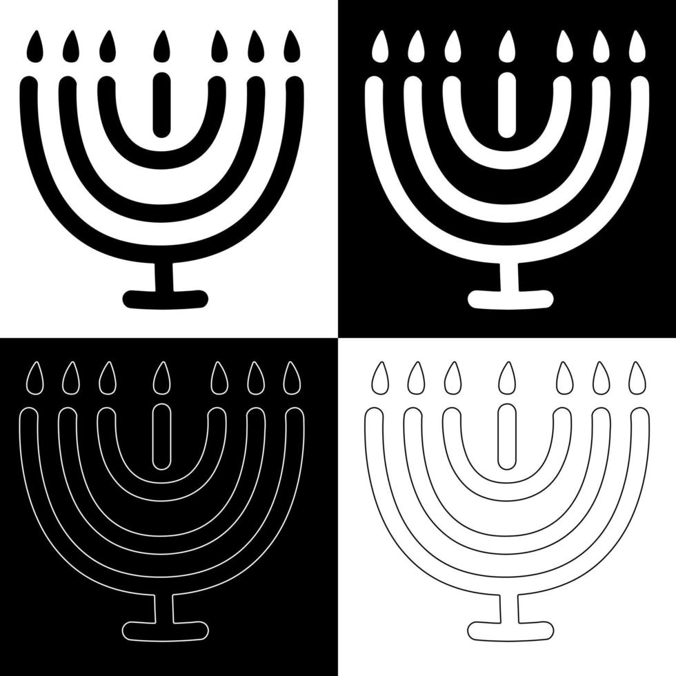 vector de dibujo de velas de hanukkah para sitios web, impresión y otros