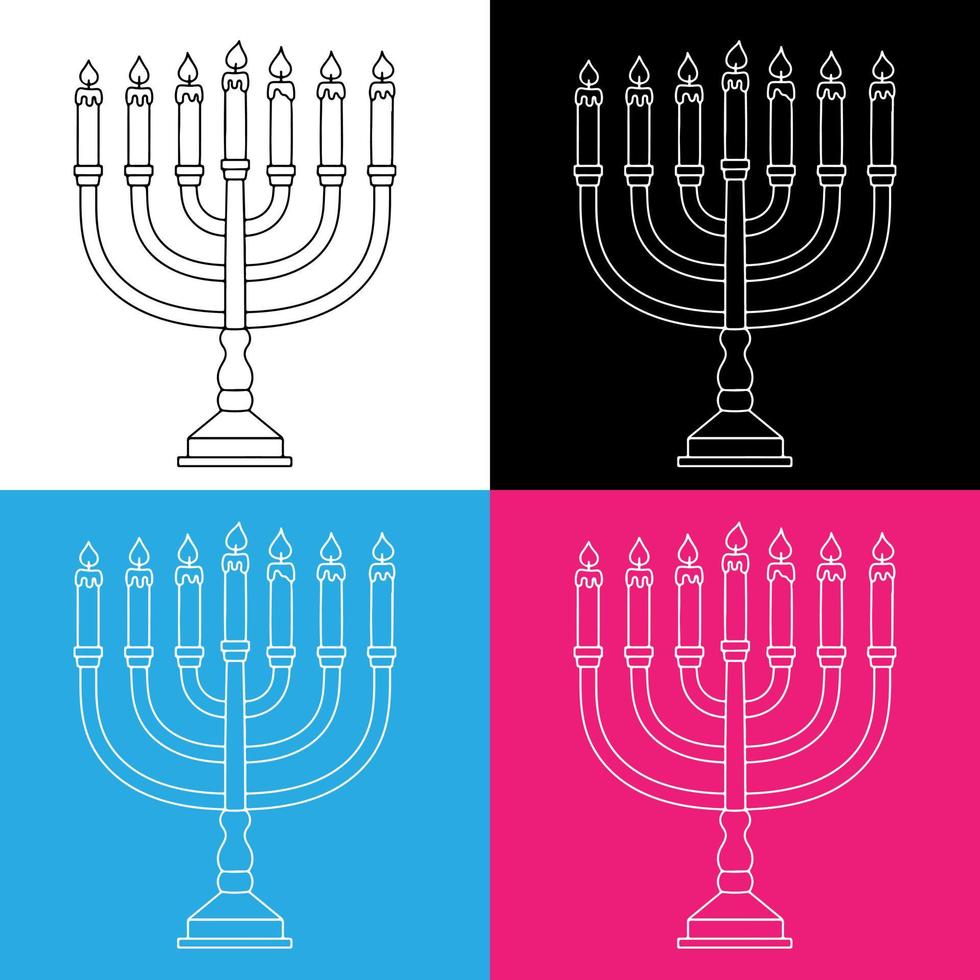 vector de dibujo de velas de hanukkah para sitios web, impresión y otros