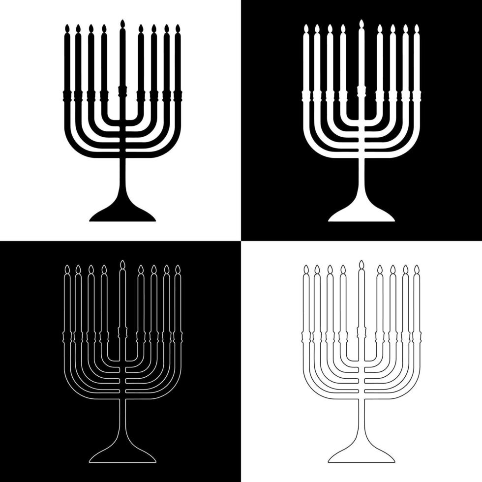Hanukkah candles drawing vector for websites, printing and others