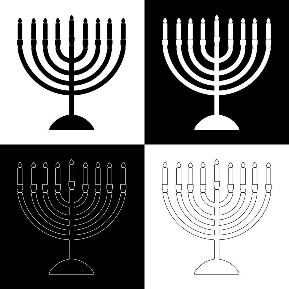 vector de dibujo de velas de hanukkah para sitios web, impresión y otros