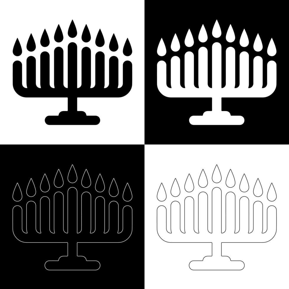 Hanukkah candles drawing vector for websites, printing and others