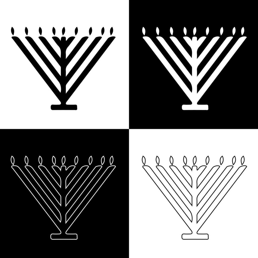 vector de dibujo de velas de hanukkah para sitios web, impresión y otros