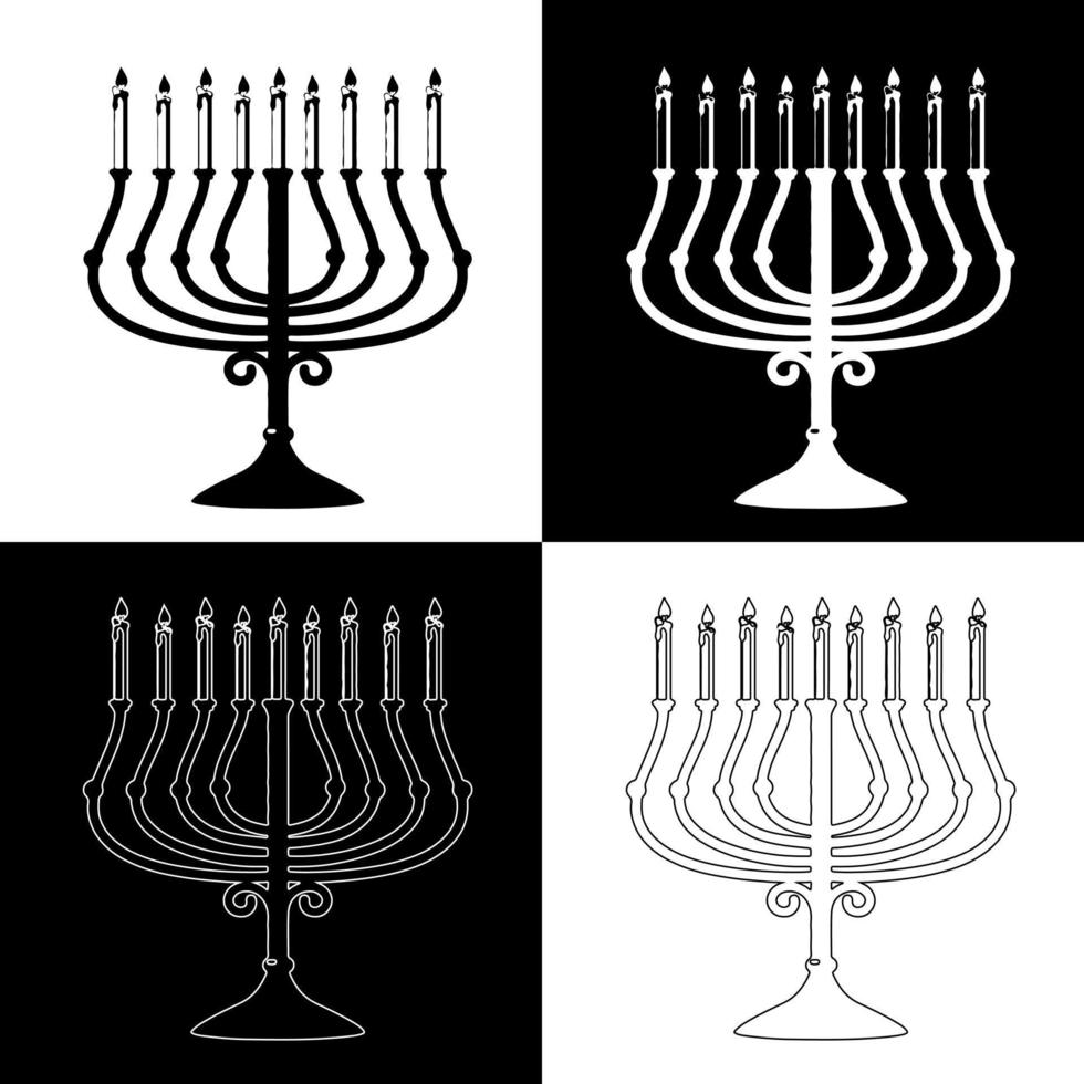 vector de dibujo de velas de hanukkah para sitios web, impresión y otros