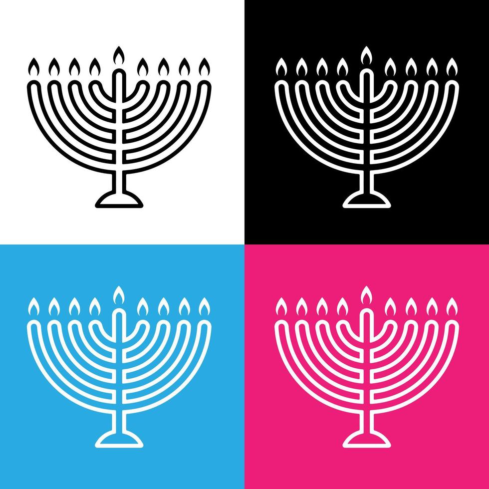 Hanukkah candles drawing vector for websites, printing and others
