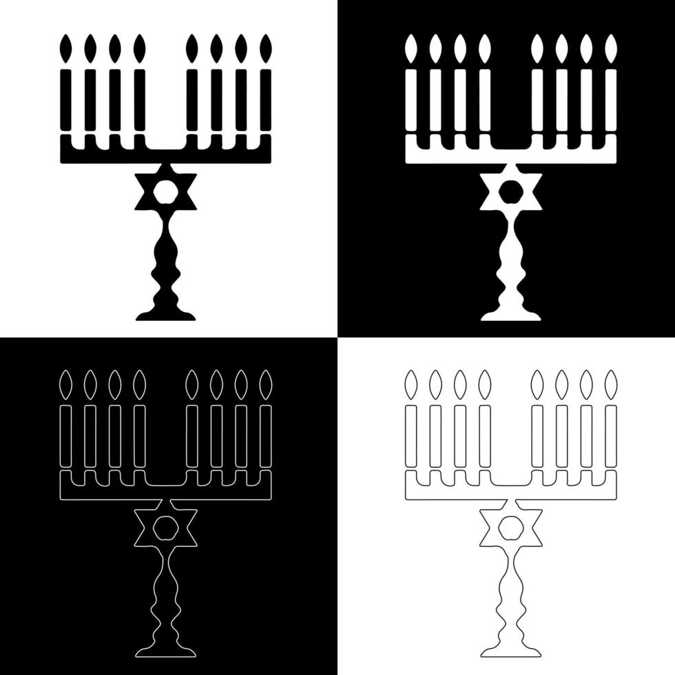 Hanukkah candles drawing vector for websites, printing and others