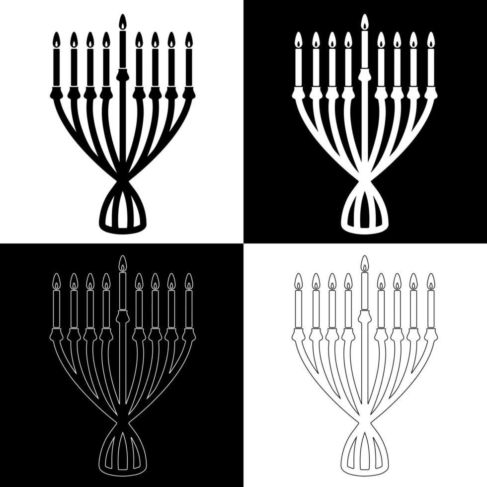 Hanukkah candles drawing vector for websites, printing and others