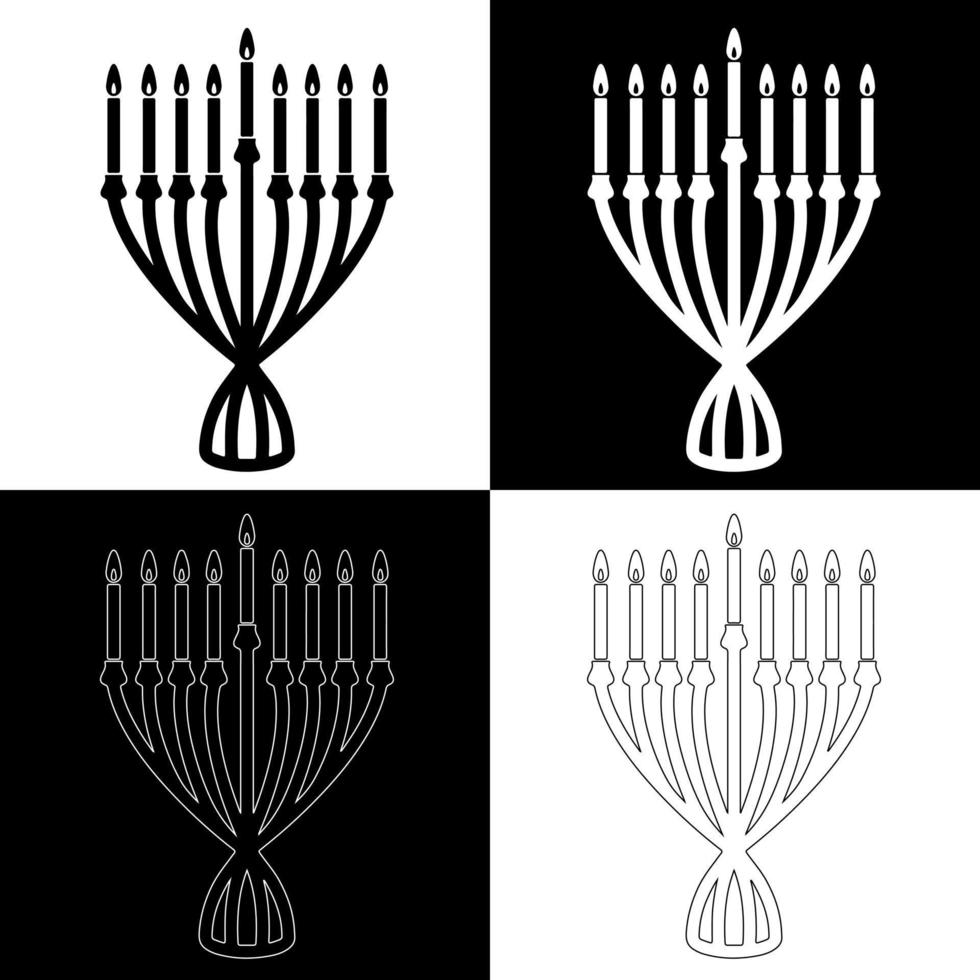 vector de dibujo de velas de hanukkah para sitios web, impresión y otros