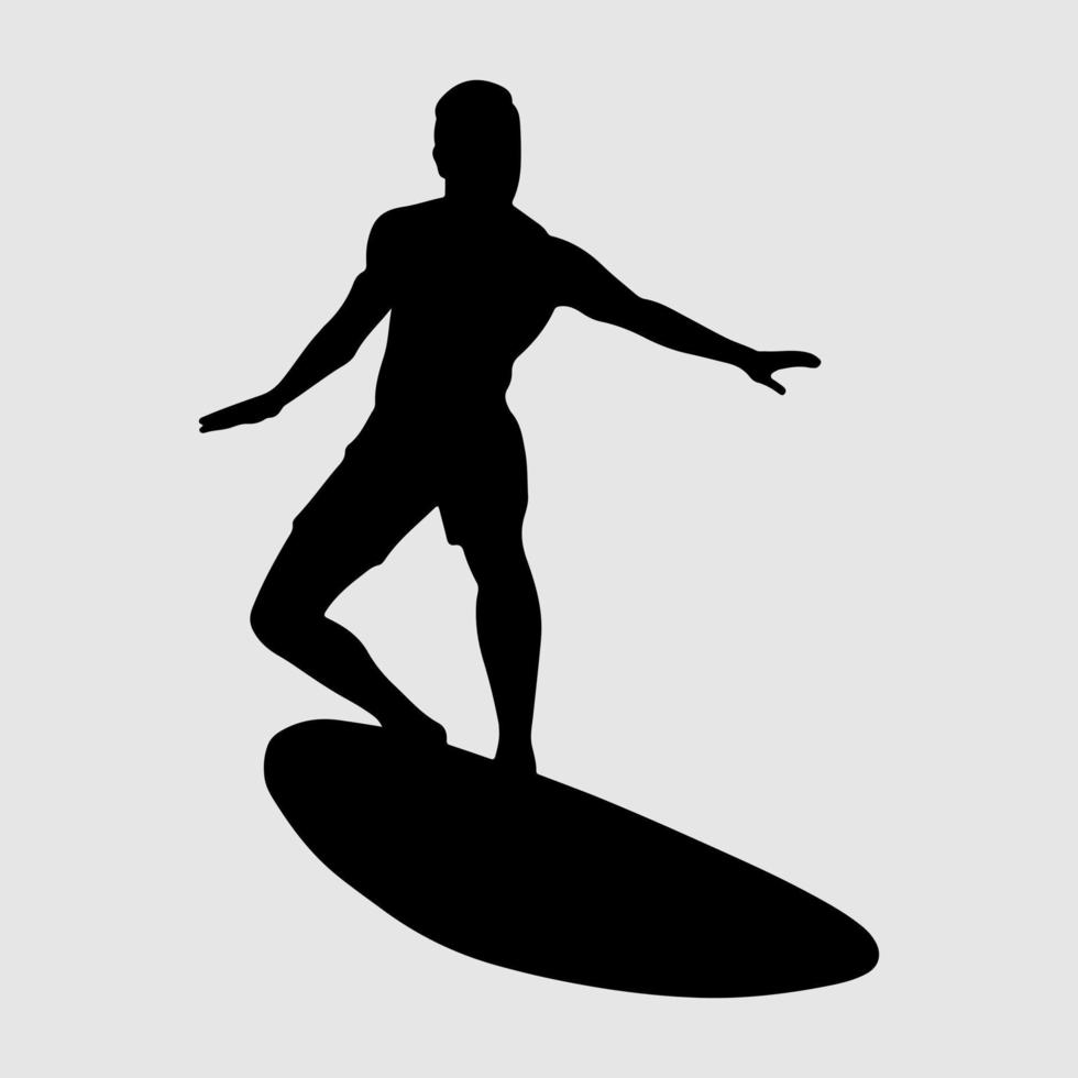 Surfers Silhouette Vector white background illustration graphics