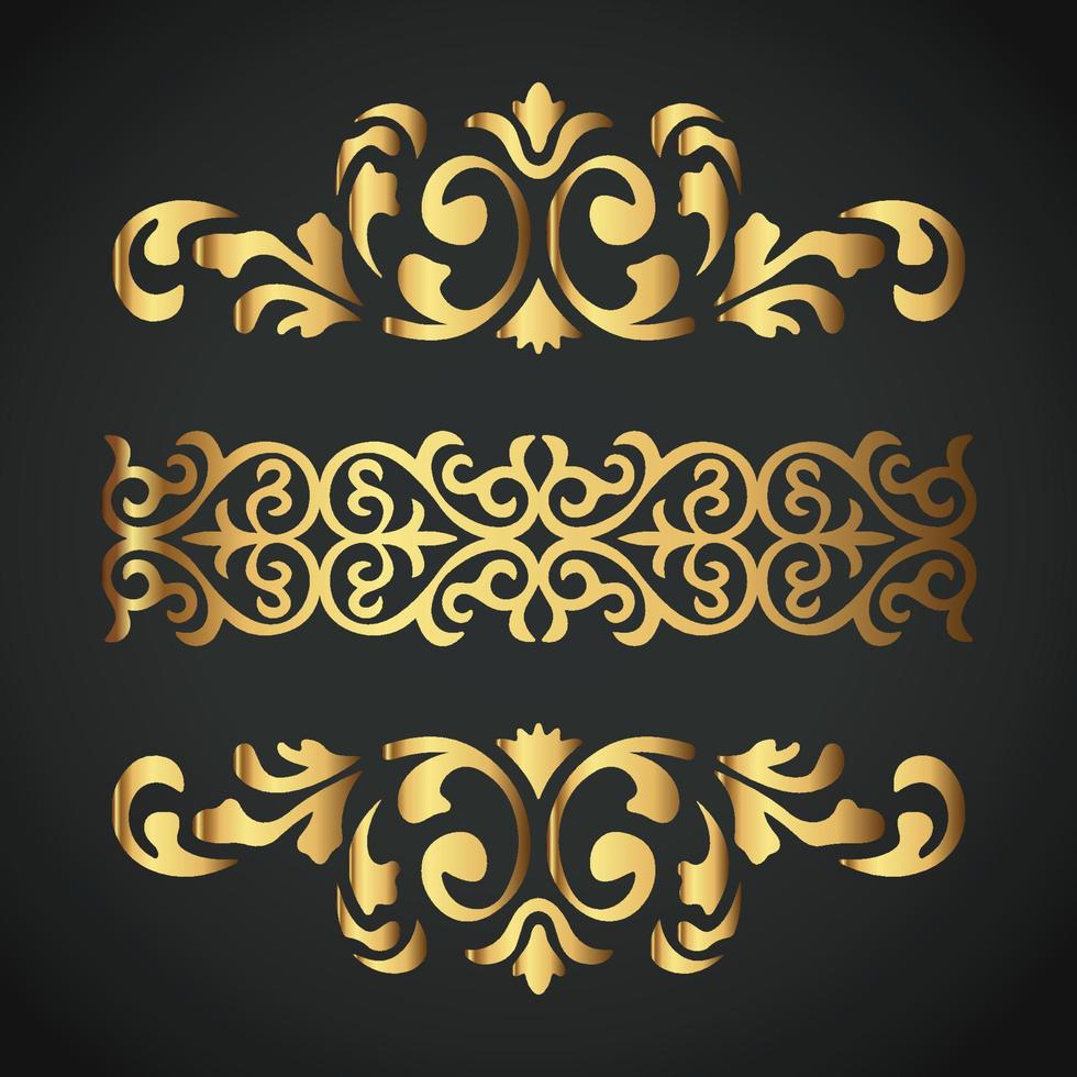 Luxury creative and beautiful ornament vector designs on colorful background