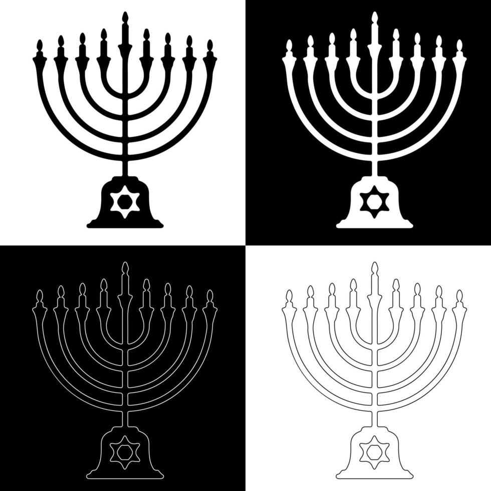 vector de dibujo de velas de hanukkah para sitios web, impresión y otros