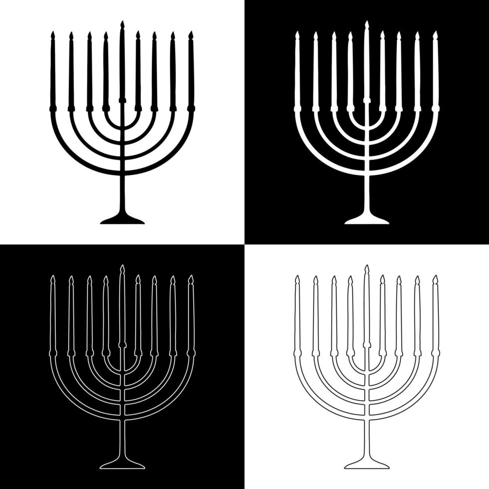 Hanukkah candles drawing vector for websites, printing and others