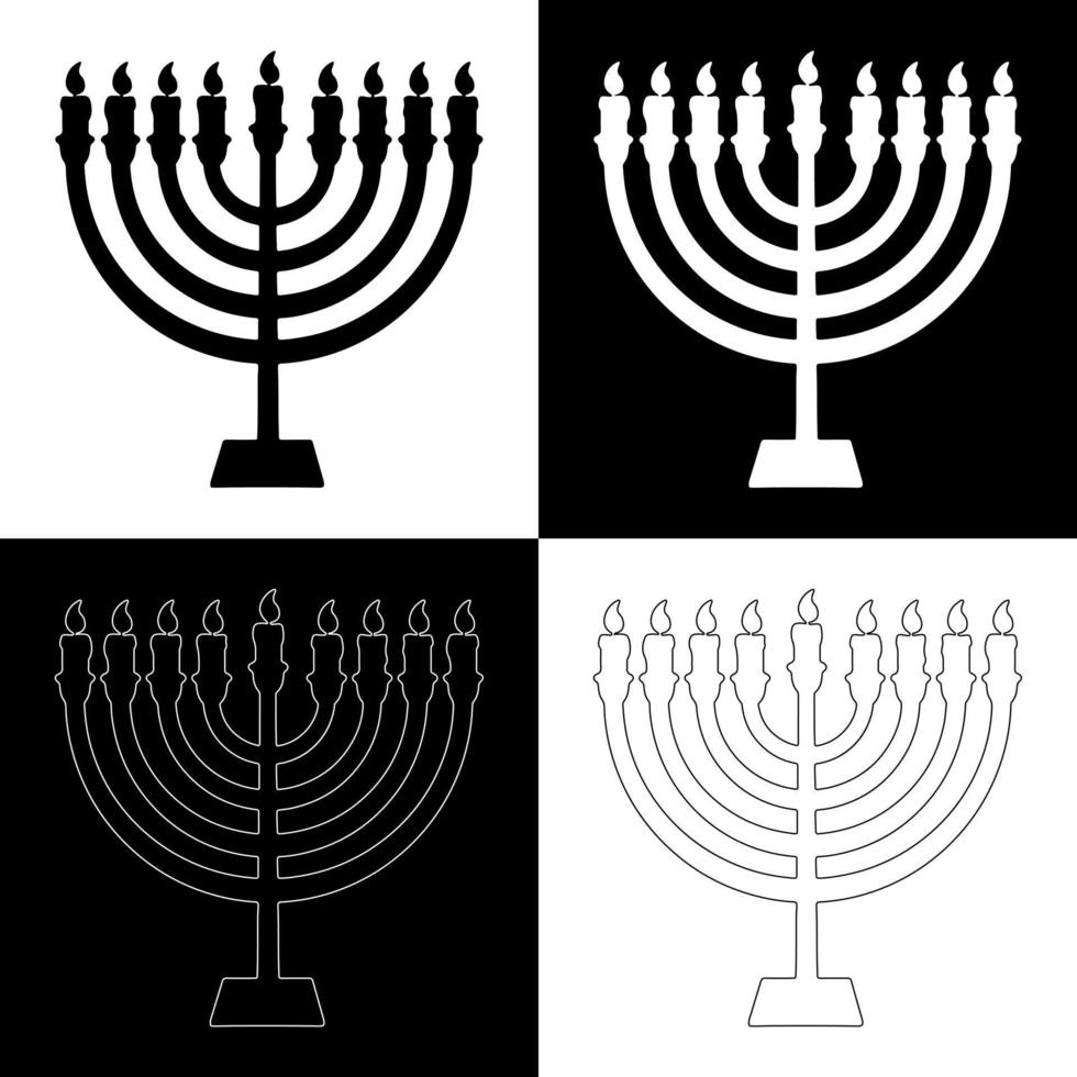 Hanukkah candles drawing vector for websites, printing and others
