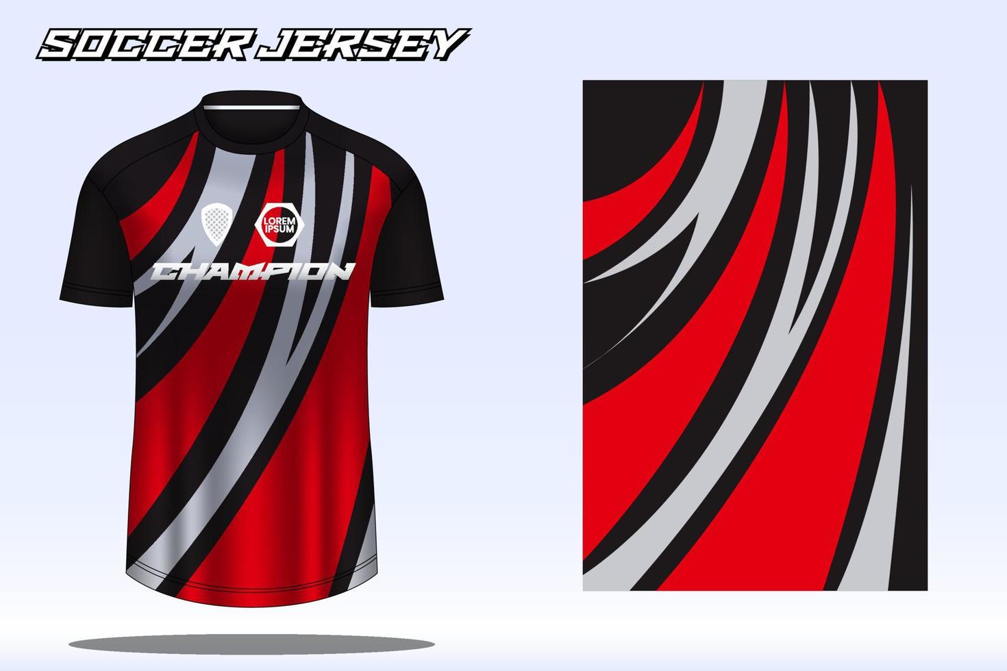 Soccer jersey sport t-shirt design mockup for football club 21 vector