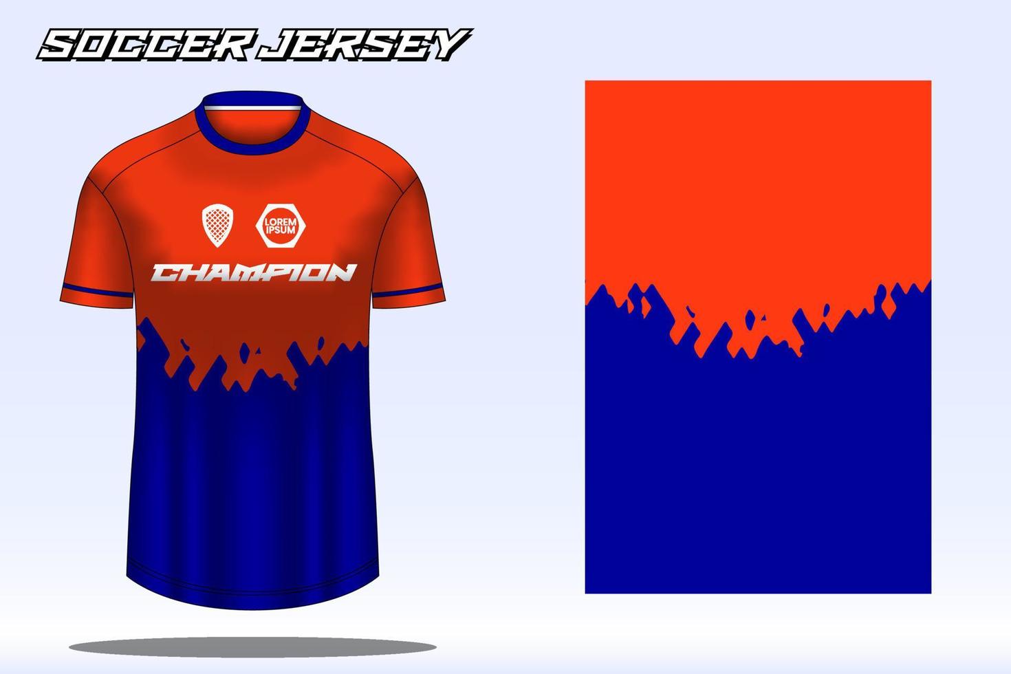 maqueta de diseño de camiseta deportiva de camiseta de fútbol para club de fútbol 04 vector