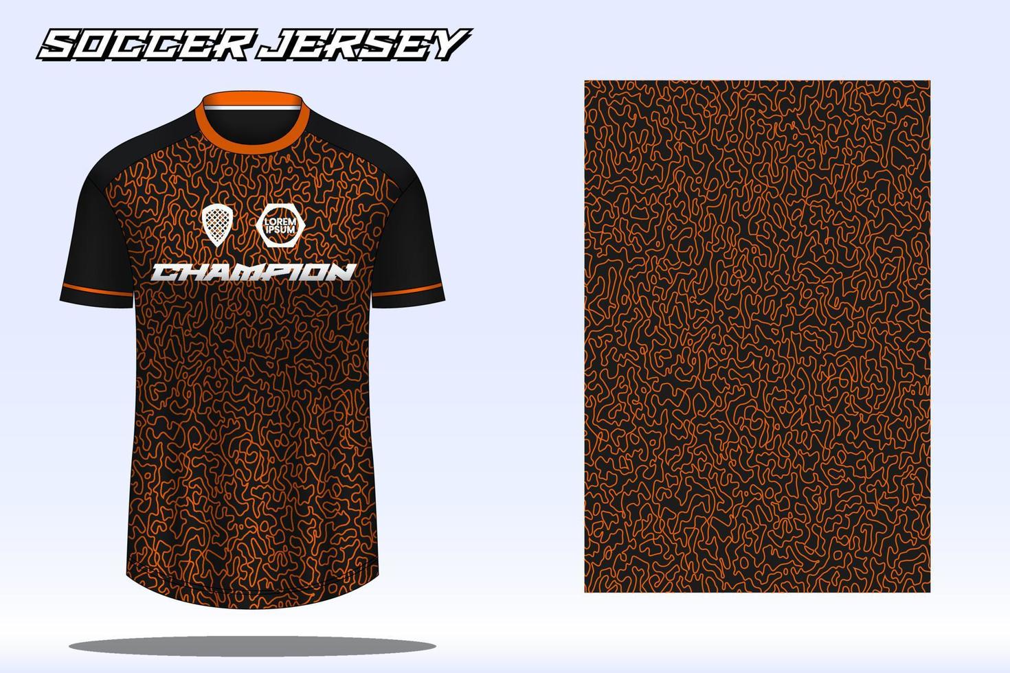 Soccer jersey sport t-shirt design mockup for football club 08 vector