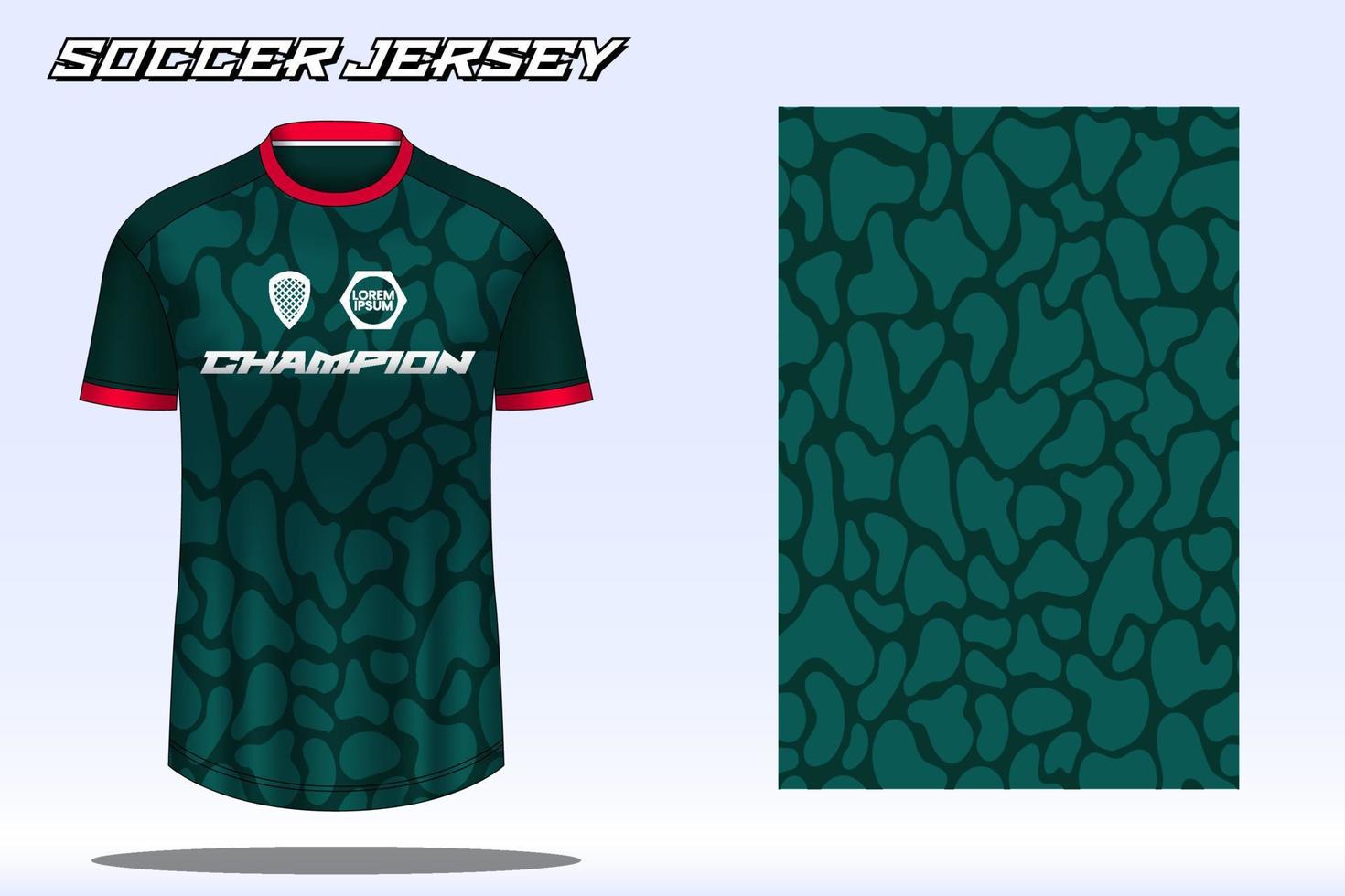 Soccer jersey sport t-shirt design mockup for football club 12 vector
